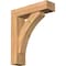 Ekena Millwork Thorton Block Smooth Bracket w/ Offset Brace, Western Red Cedar, 5 1/2"W x 20"D x 24"H BKT0604X20X24THR05SWR - alternate 1